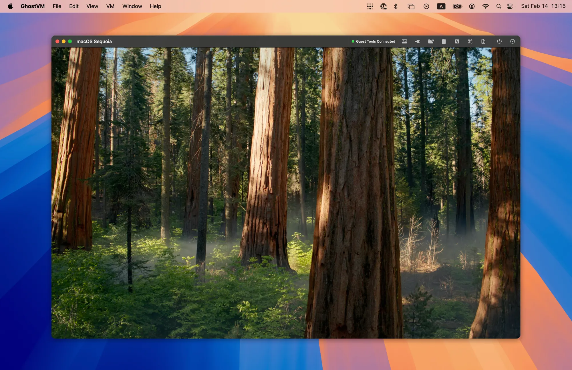 VS Code running inside a GhostVM virtual machine on macOS